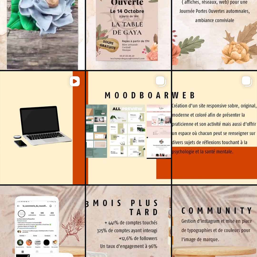 Compte Instagram Holisticrea – portfolio réseaux sociaux